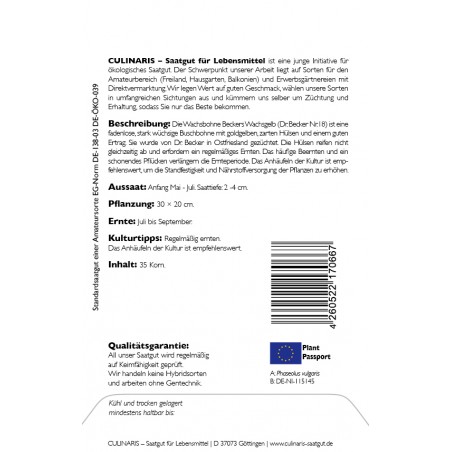 Phaseolus vulgaris var. nanus