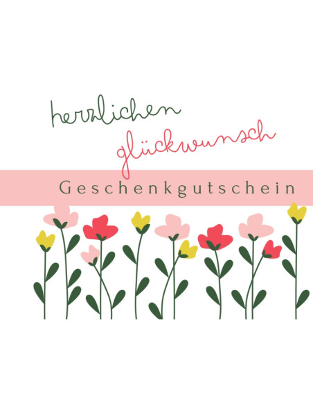 Herzlichen Glückwunsch Gutschein Produktbild
