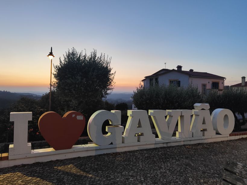 Sonnenuntergang in Gaviao, Portugal